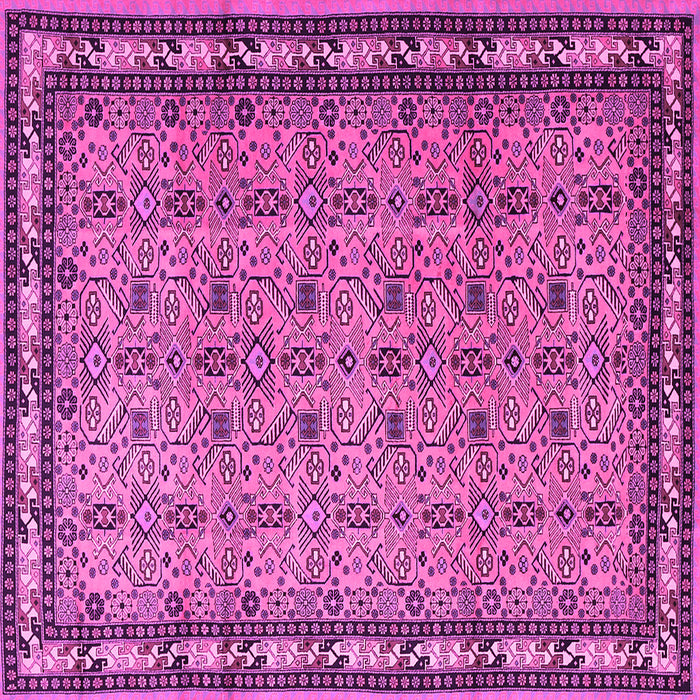 Square Persian Pink Traditional Rug, tr1122pnk