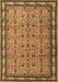 Machine Washable Persian Brown Traditional Rug, wshtr1122brn