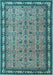 Machine Washable Persian Light Blue Traditional Rug, wshtr1122lblu