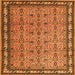 Serging Thickness of Persian Orange Traditional Rug, tr1122org