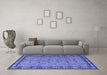 Machine Washable Persian Blue Traditional Rug in a Living Room, wshtr1122blu