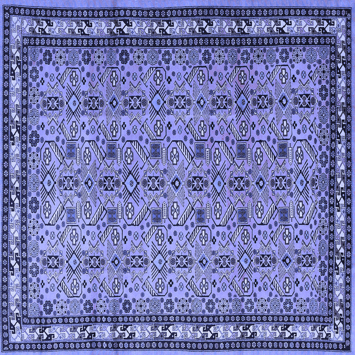 Square Persian Blue Traditional Rug, tr1122blu