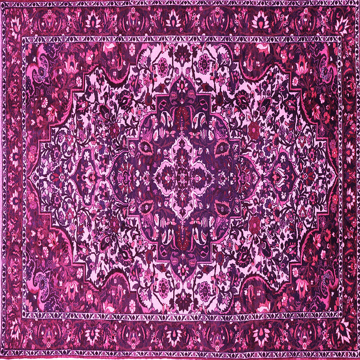 Square Persian Pink Traditional Rug, tr1123pnk