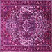 Square Persian Pink Traditional Rug, tr1123pnk
