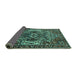 Sideview of Persian Turquoise Traditional Rug, tr1123turq