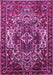 Machine Washable Persian Pink Traditional Rug, wshtr1123pnk