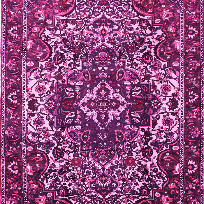 Machine Washable Persian Pink Traditional Rug, wshtr1123pnk