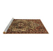 Sideview of Machine Washable Persian Brown Traditional Rug, wshtr1123brn