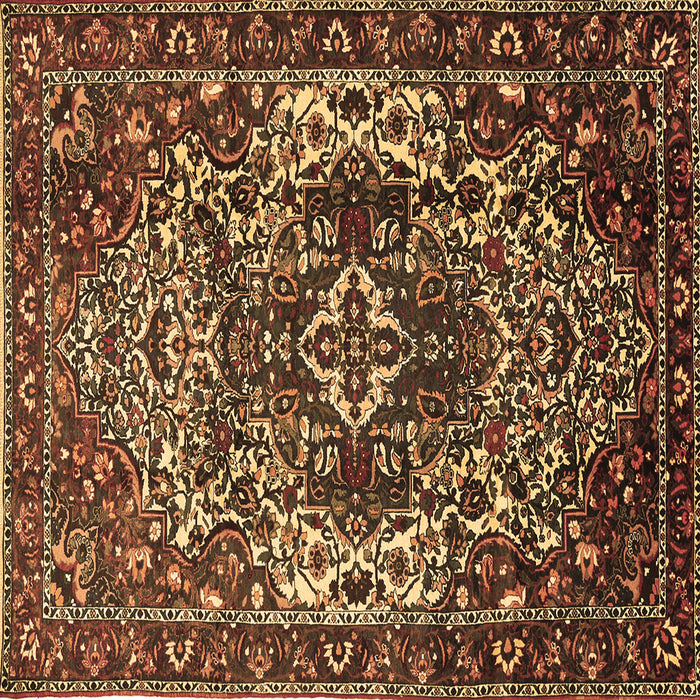 Square Persian Brown Traditional Rug, tr1123brn
