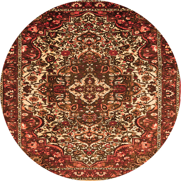 Square Persian Orange Traditional Rug, tr1123org
