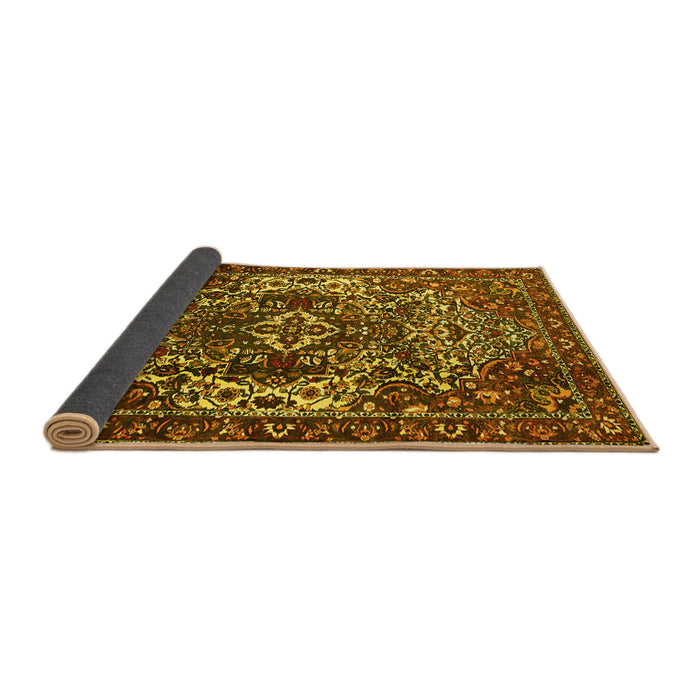 Sideview of Persian Yellow Traditional Rug, tr1123yw
