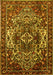 Machine Washable Persian Yellow Traditional Rug, wshtr1123yw