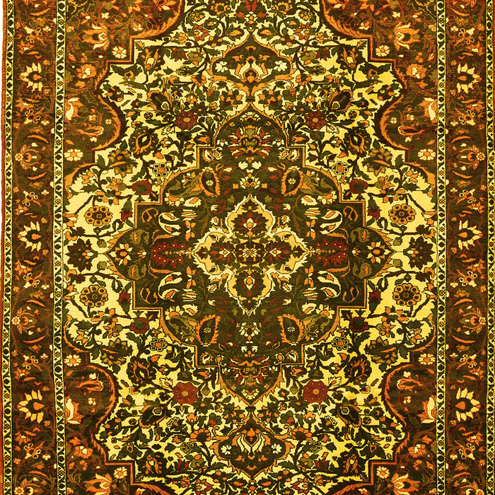 Machine Washable Persian Yellow Traditional Rug, wshtr1123yw