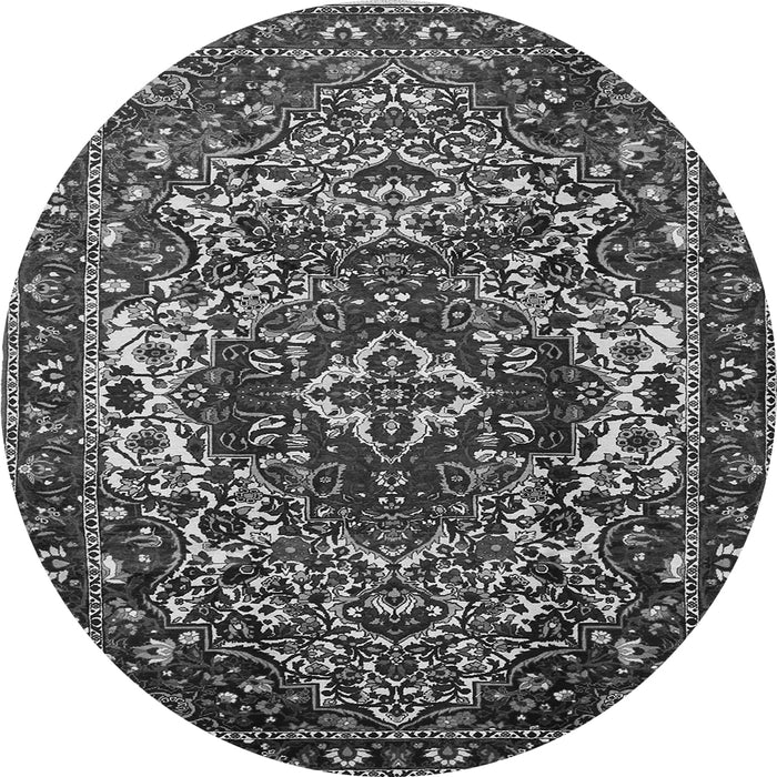 Machine Washable Persian Gray Traditional Rug, wshtr1123gry