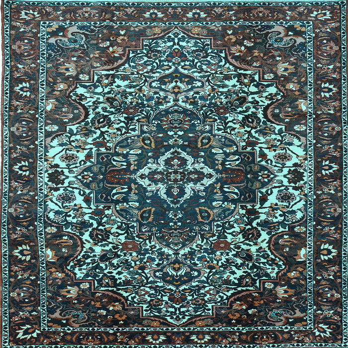 Square Persian Light Blue Traditional Rug, tr1123lblu