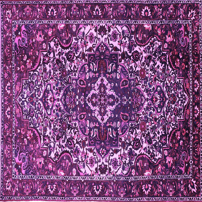 Square Persian Purple Traditional Rug, tr1123pur