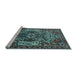 Sideview of Machine Washable Persian Light Blue Traditional Rug, wshtr1123lblu