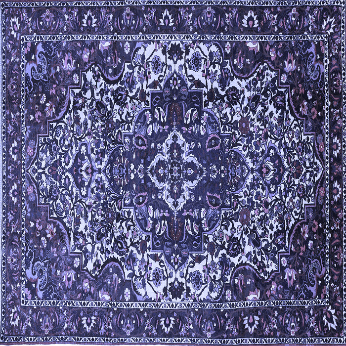 Square Persian Blue Traditional Rug, tr1123blu