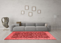 Machine Washable Persian Red Traditional Rug, wshtr1124red