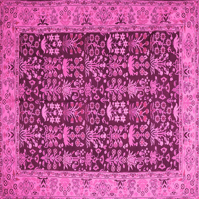 Square Persian Pink Traditional Rug, tr1124pnk