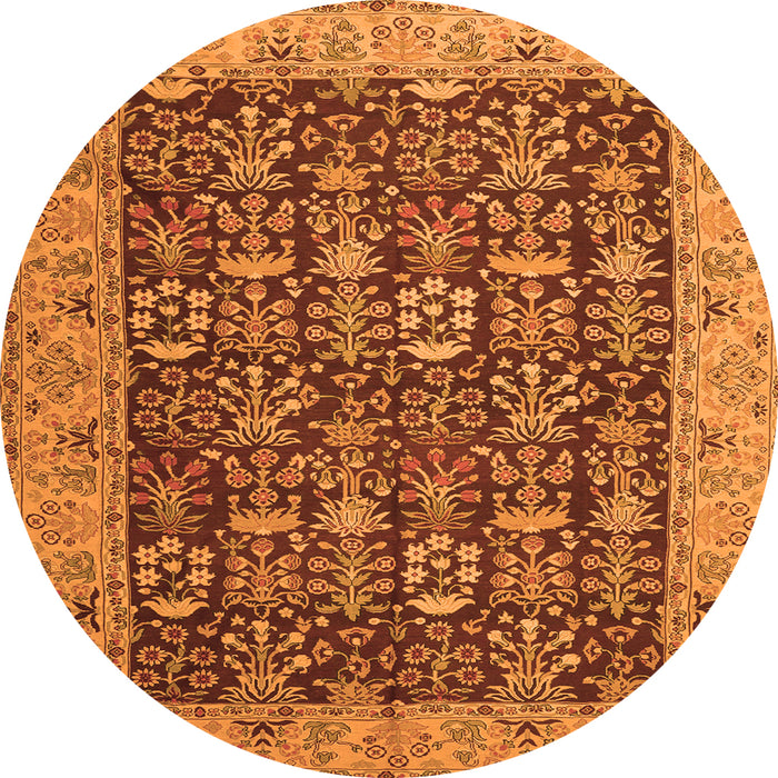 Machine Washable Persian Orange Traditional Area Rugs, wshtr1124org
