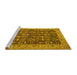 Sideview of Machine Washable Persian Yellow Traditional Rug, wshtr1124yw