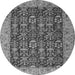 Machine Washable Persian Gray Traditional Rug, wshtr1124gry