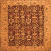 Serging Thickness of Persian Orange Traditional Rug, tr1124org