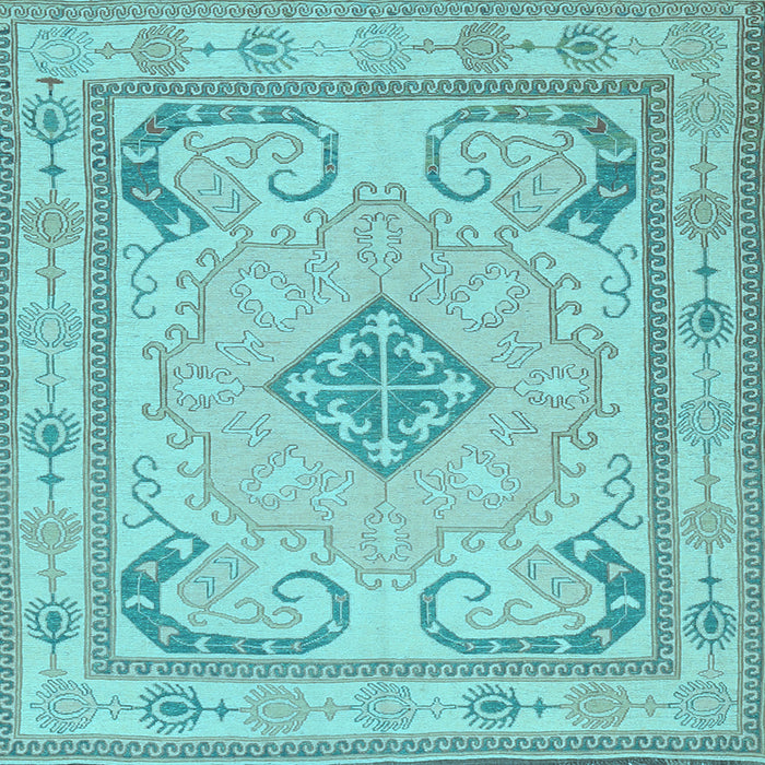 Square Persian Light Blue Traditional Rug, tr1125lblu
