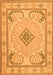 Serging Thickness of Machine Washable Persian Orange Traditional Area Rugs, wshtr1125org