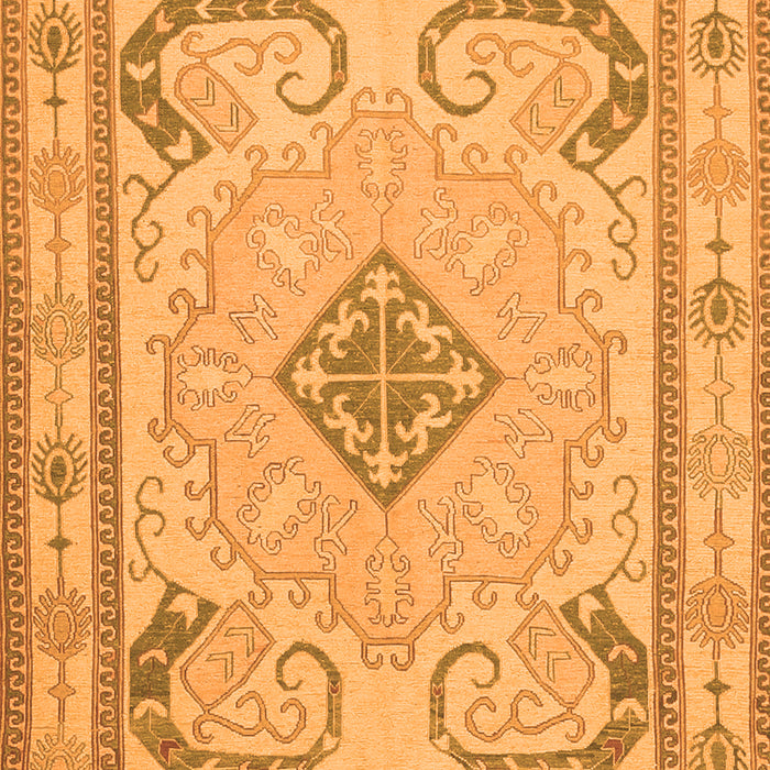 Serging Thickness of Machine Washable Persian Orange Traditional Area Rugs, wshtr1125org