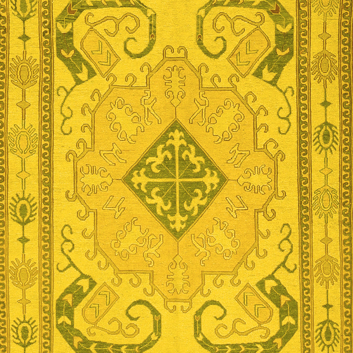 Machine Washable Persian Yellow Traditional Rug, wshtr1125yw
