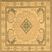 Square Persian Brown Traditional Rug, tr1125brn