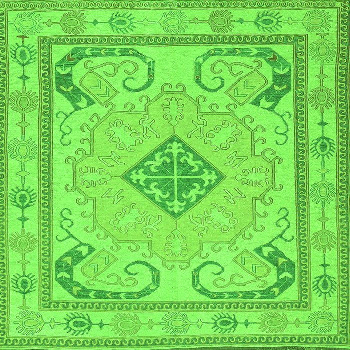 Serging Thickness of Persian Green Traditional Rug, tr1125grn
