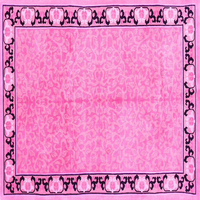 Square Persian Pink Traditional Rug, tr1126pnk