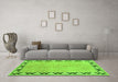 Machine Washable Persian Green Traditional Area Rugs in a Living Room,, wshtr1126grn