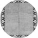 Square Persian Gray Traditional Rug, tr1126gry