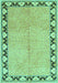 Machine Washable Persian Turquoise Traditional Area Rugs, wshtr1126turq
