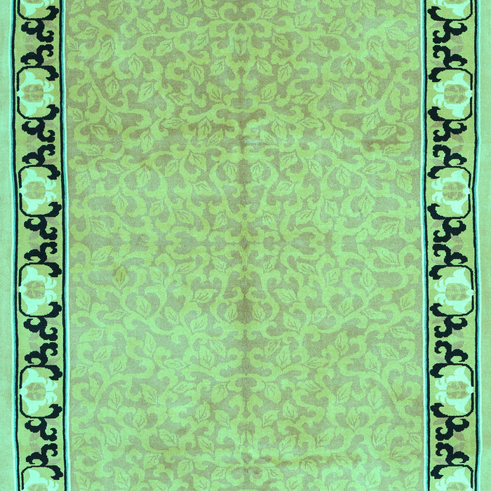 Machine Washable Persian Turquoise Traditional Area Rugs, wshtr1126turq