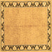 Square Persian Brown Traditional Rug, tr1126brn