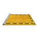 Sideview of Machine Washable Persian Yellow Traditional Rug, wshtr1126yw