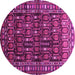 Round Persian Pink Traditional Rug, tr1127pnk