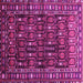 Square Machine Washable Persian Pink Traditional Rug, wshtr1127pnk