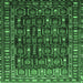 Square Persian Emerald Green Traditional Rug, tr1127emgrn
