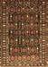 Machine Washable Persian Brown Traditional Rug, wshtr1127brn