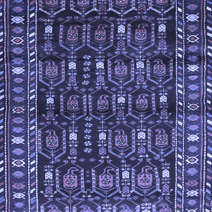 Machine Washable Persian Blue Traditional Rug, wshtr1127blu