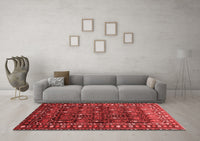 Machine Washable Persian Red Traditional Rug, wshtr1127red