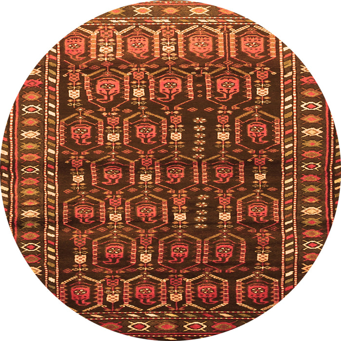 Square Persian Orange Traditional Rug, tr1127org