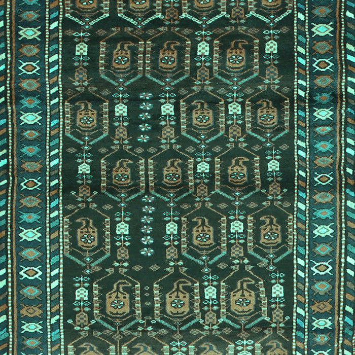 Machine Washable Persian Turquoise Traditional Area Rugs, wshtr1127turq