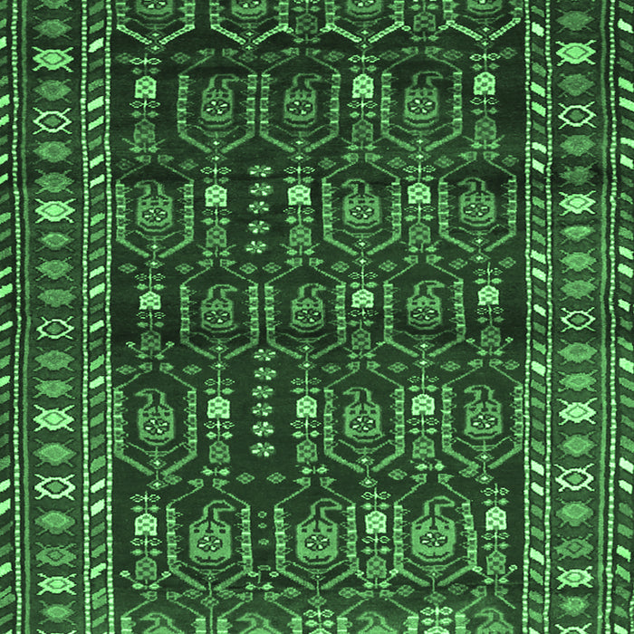 Machine Washable Persian Emerald Green Traditional Area Rugs, wshtr1127emgrn
